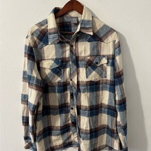 HIC Hawaiian Island Creations Mens Plaid Flannel Shirt XL